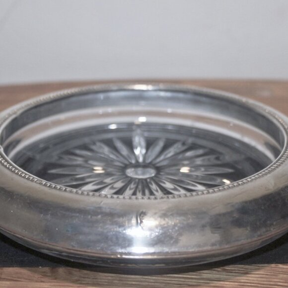 Vintage 1878 Frank Whiting 925 Sterling Silver Crystal "Starburst" Trinket Dish - Picture 2 of 5